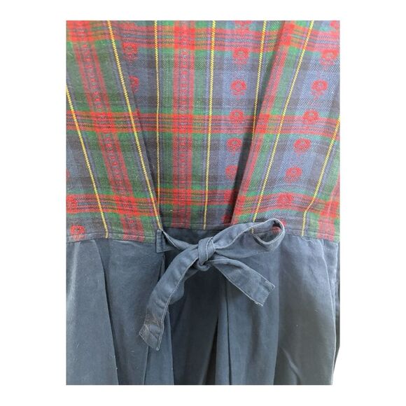 Vintage two twenty school abc teachers dress size small petite plaid chambray - Picture 6 of 15